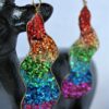 Boucles d'oreilles Rainbow Ondulées
