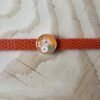 Bracelet Cuir Orange